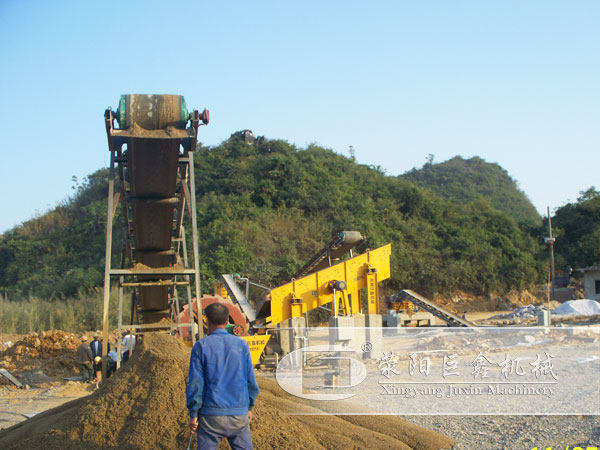 廣西時產50噸河卵石制砂生產線
